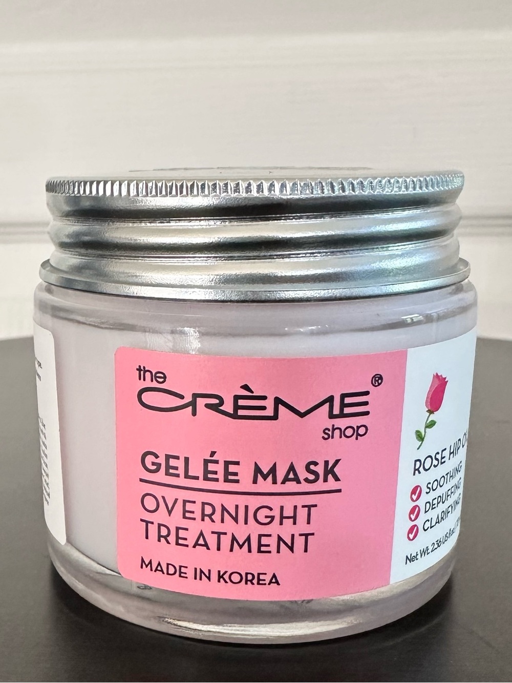 The Crème Shop Rose Hip Oil Gelée Mask Overnight Treatment. New – Sooth & Depuff